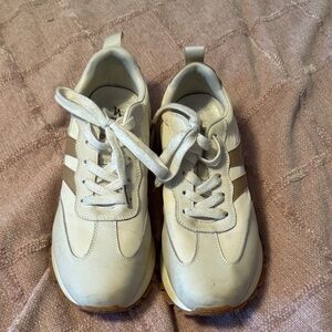 Women's Cream and Tan Athletic Shoes